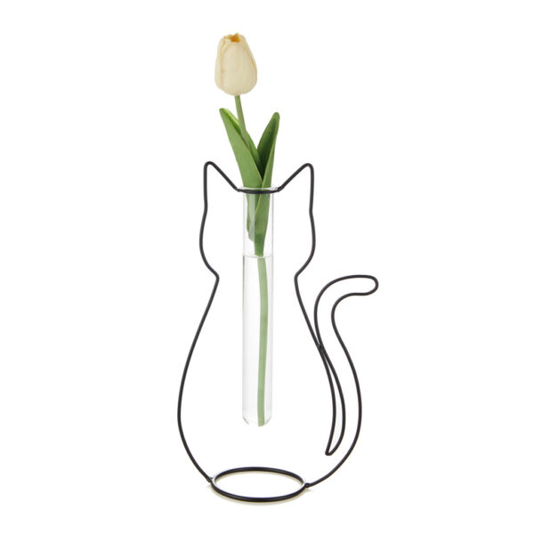 Vasetto da fiori silhouette di gatto
