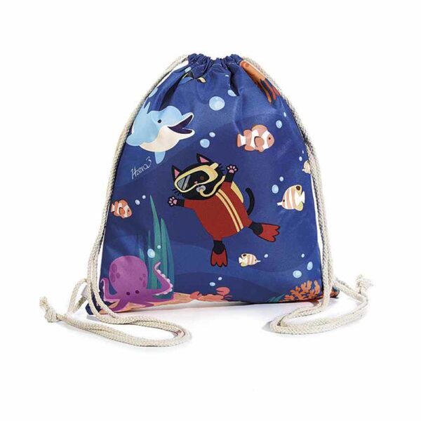 Zaino sacchetta con gatti estivi gatto sub